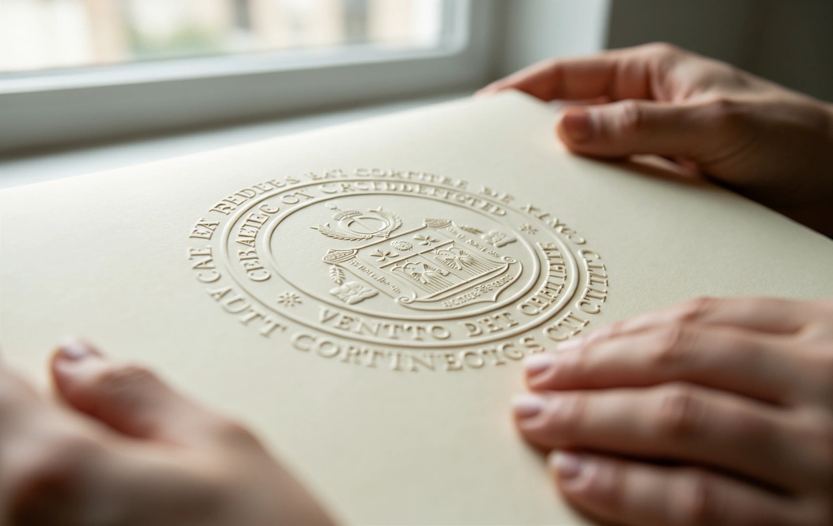 Embossed seal
